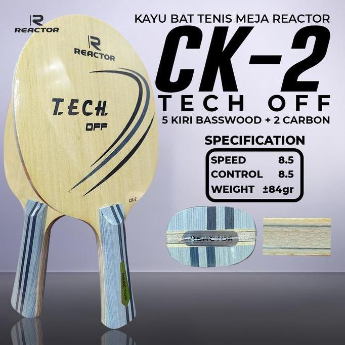 Kayu Bat Tenis Meja Pingpong Reactor Carbon CK2