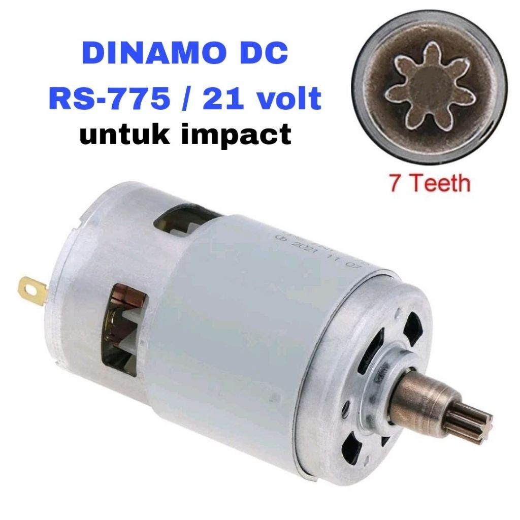 Dinamo DC Motor RS 775 Gear Gigi 7 Impact Wrench