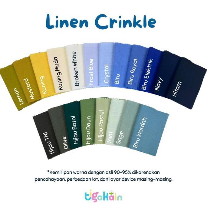 Sewing- 1 Meter Kain Linen Crinkle / Linen Crincle