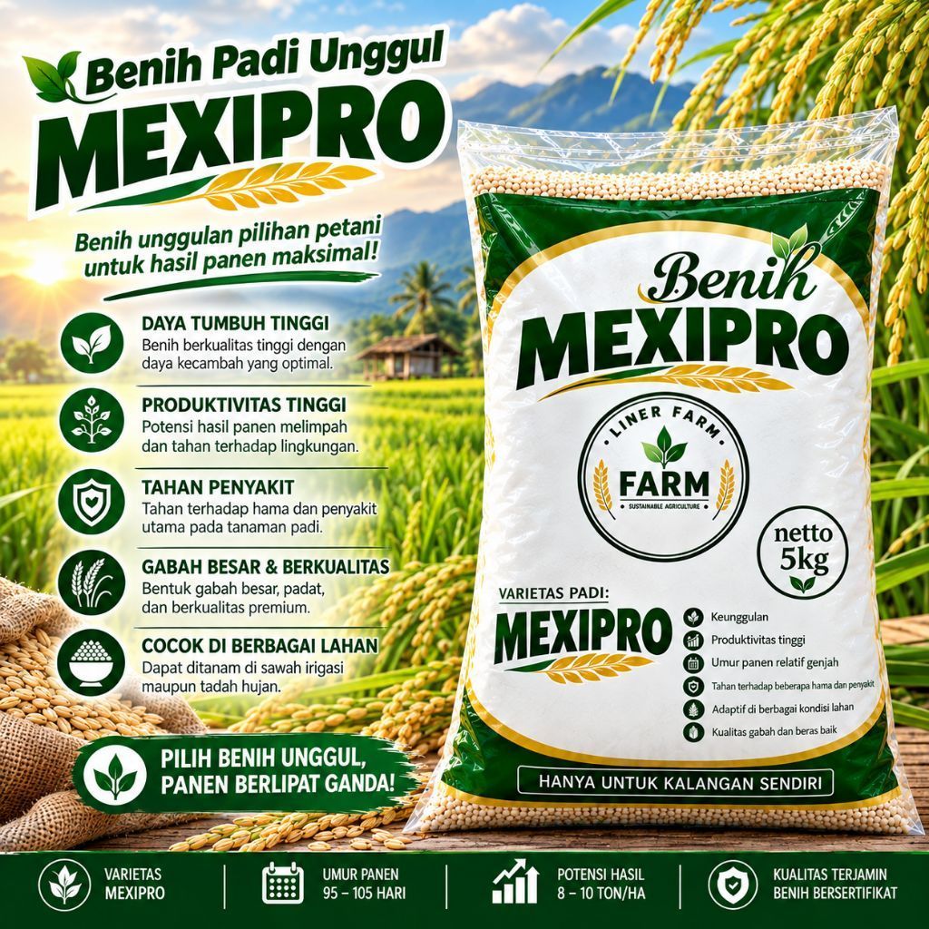 Benih Unggul Padi Inpari 32 Mexipro 5Kg