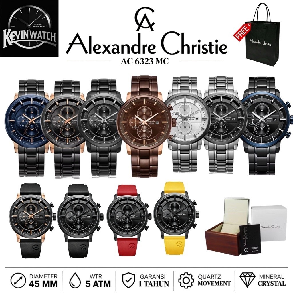 Jam Tangan Pria Alexandre Christie 6323 AC6323 AC 6323MC (ORIGINAL)