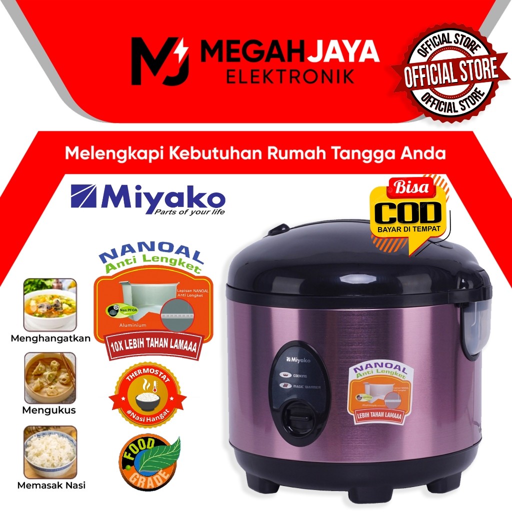 [ READY] RICE COOKER / MAGIC COM MIYAKO MCM-5 SBC ANTI LENGKET NANOAL / MCM 5 SBC (1,8 LITER)