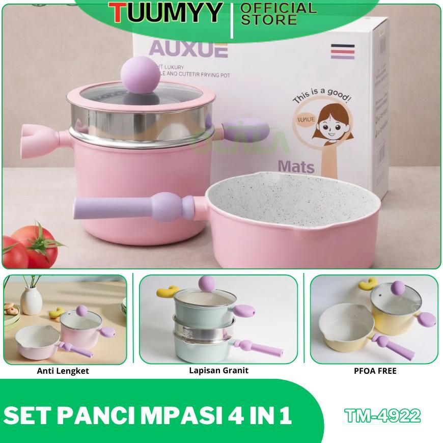 [COD] PANCI SET MPASI 4 PCS PANCI MPASI GRANIT PAN KOREA SOUP PAN , SAUCE PAN TM-4922