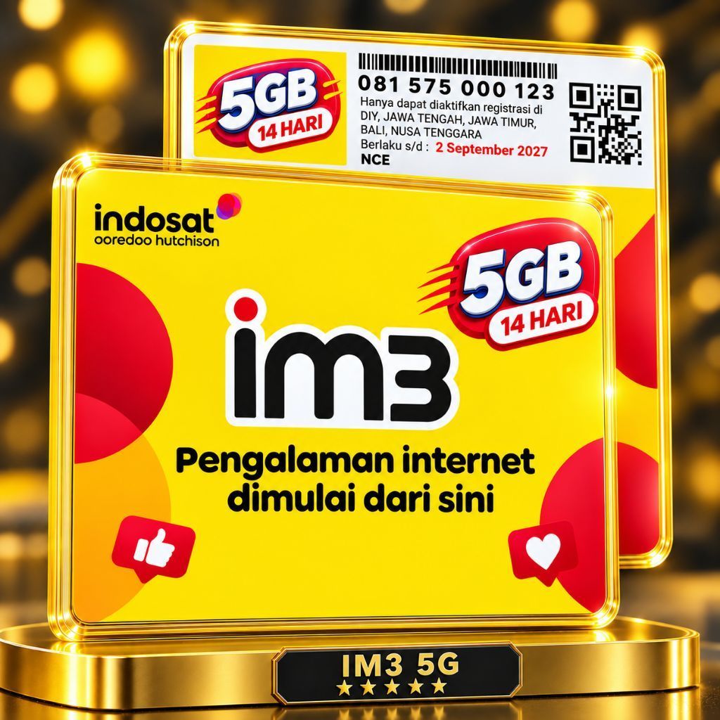 Perdana Indosat 5G Nomor Cantik 5GB - 14 Hari Nasional