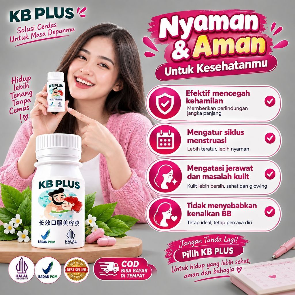 KB plus original herbal alami BPOM dan halal efektif mencegah kehamilan