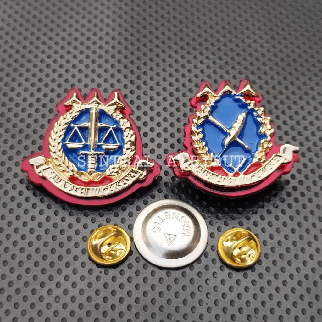 Pin Safari Kejaksaan Eselon V TU-Eselon V Latar Biru Premium