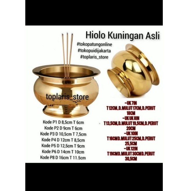 Tempat Dupa Hiolo Kuningan Polos