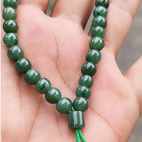 Gelang tasbih Batu Giok Aceh 33 butir