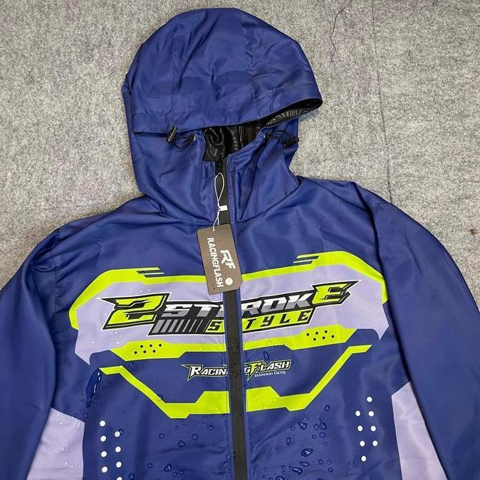 JAKET RACING 2STROKE/JAKET RACING FLASH BAHAN PARASUT/JAKET RACING PARASUT Waterproof