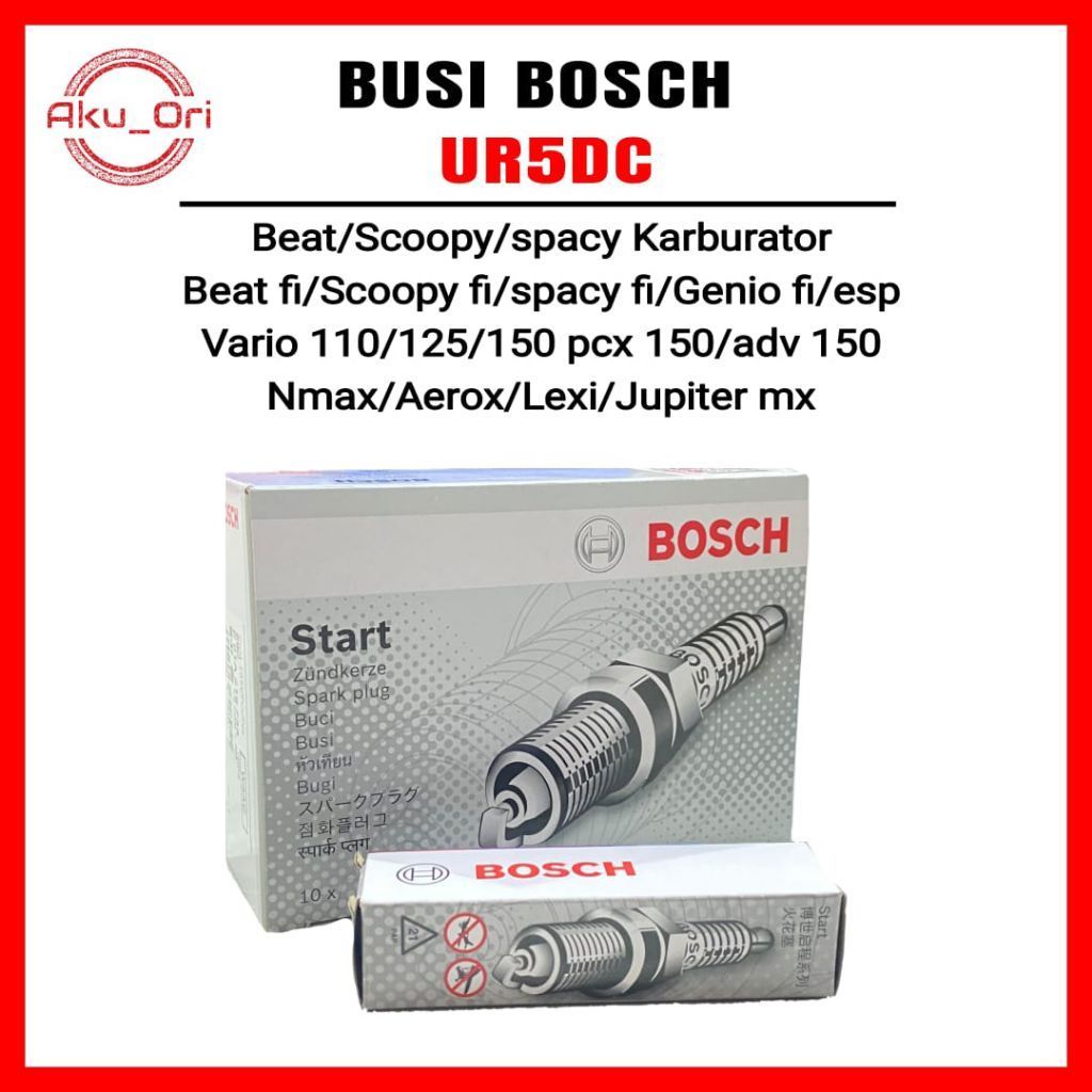 BUSI BOSCH UR5DC (CPR9EA9) untuk motor beat fi beat esp vario 125 150 pcx adv matic dingin