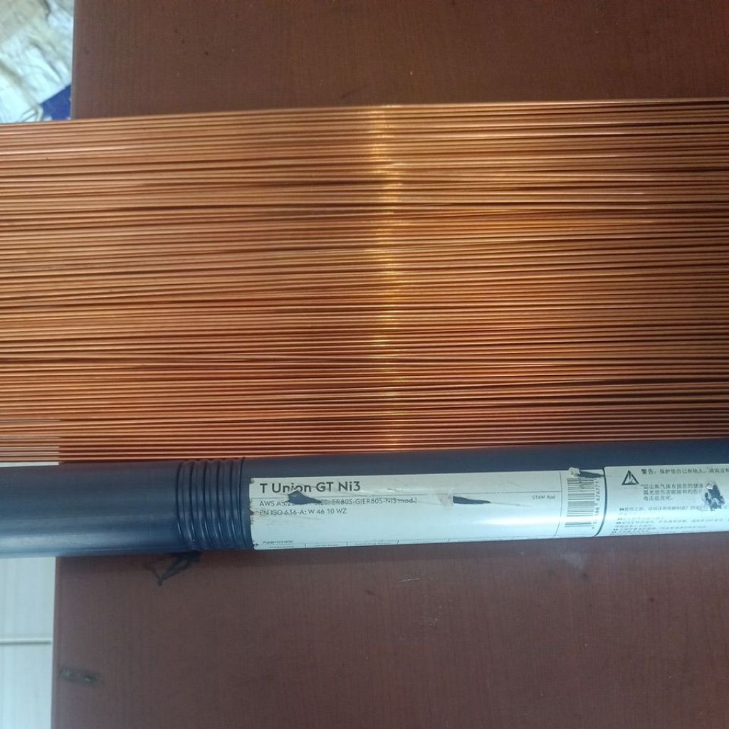 Kawat Las T Union GT Ni3ER80S-G size 2.4mm x1000mm perbatang
