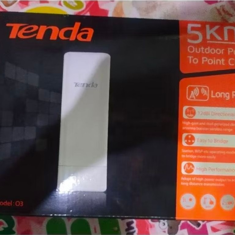 Tenda O3 5km Outdoor Point To Point CPE Wireless Router / Router Outdoor Wifi Id