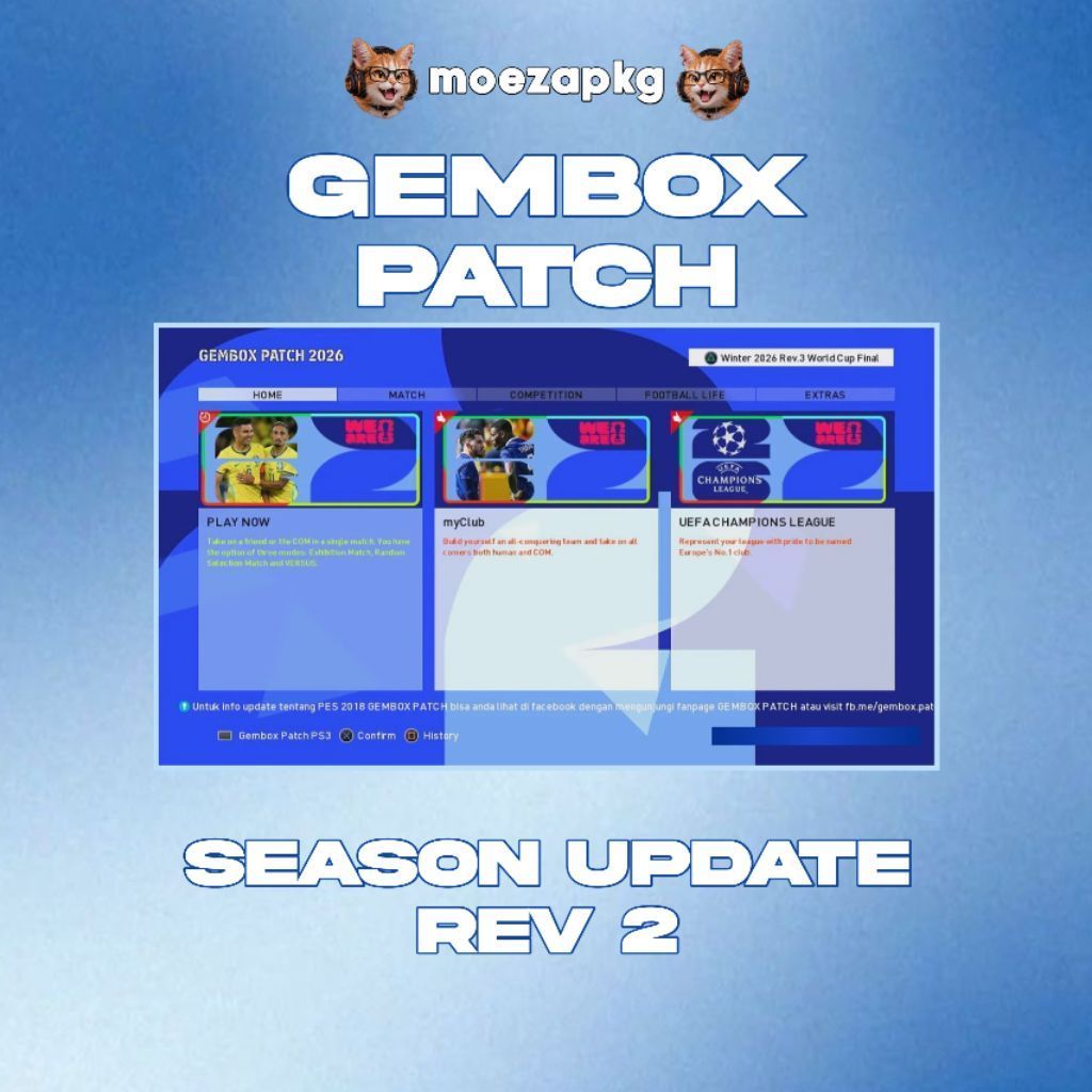 eFootball PES Gembox Patch Season Update Rev 2 - PS3 CFW/HEN