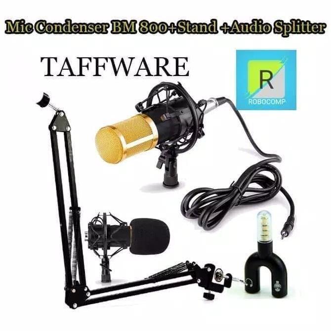 Musica- Paket Recording Smule Mic Condenser Bm800 Taffre Full Set