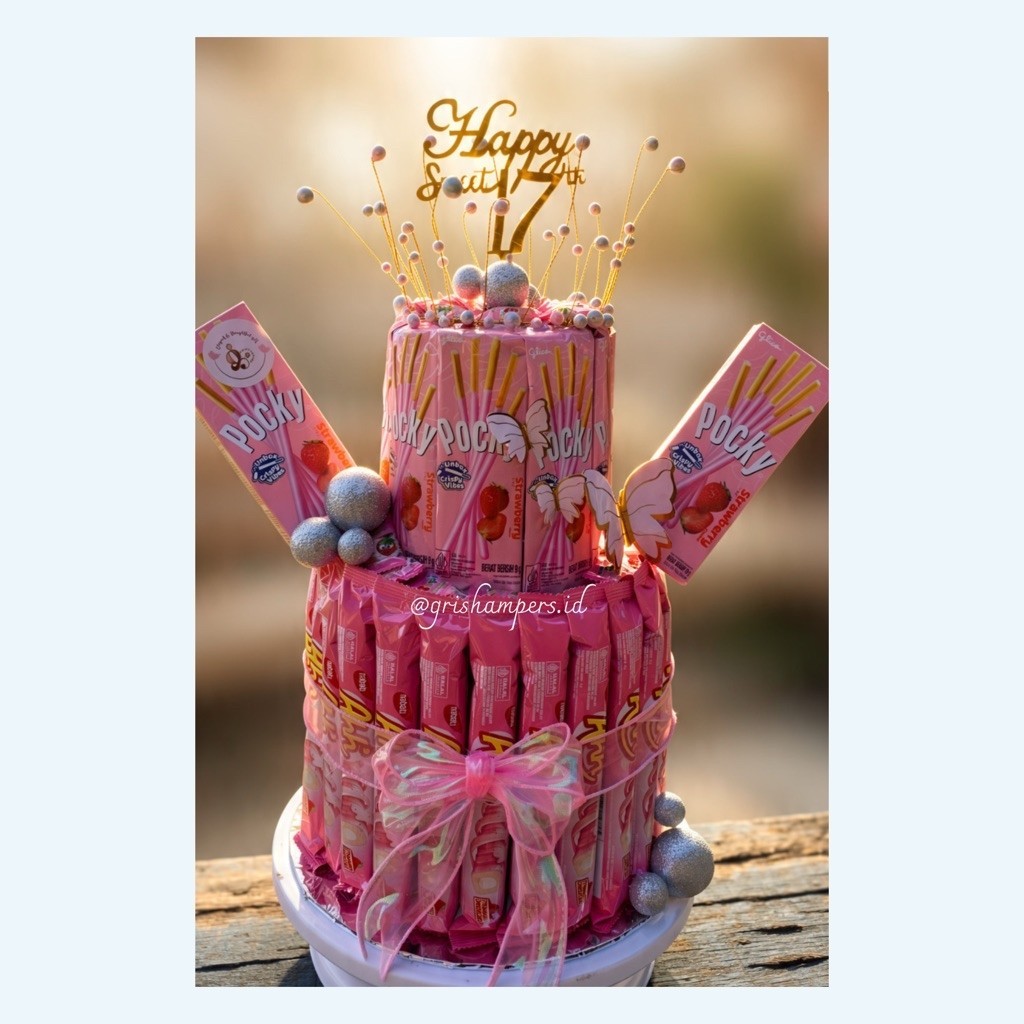 Snack Tower Pink Ulang Tahun