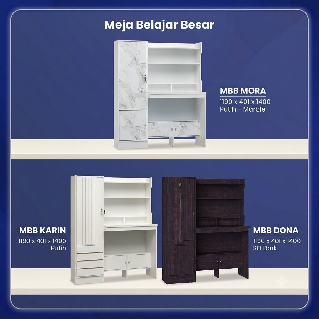 olympic meja belajar besar denver minimalis meja kerja meja tulis study desk Furniture gstar MBB mor