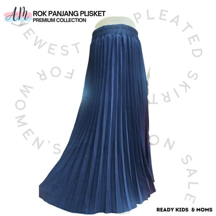 DR353 >> AM27 Long Pleated Skirt Premium Anak 1-15tahun Polos Rok panjang Muslim Remaja Dewasa