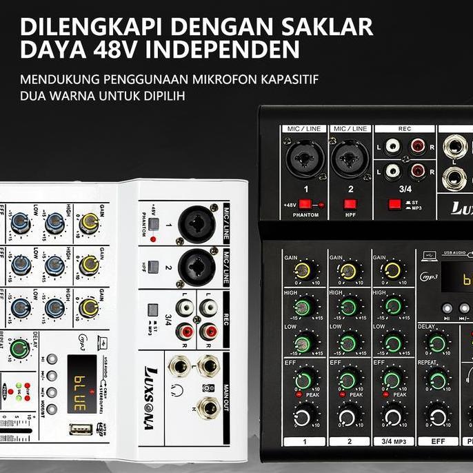 Musica- Audio Mixer /Mixer 4 Channel / Kp4 Professional Mixer Mini/ Amplifier Bluetooth Mini Mixer A