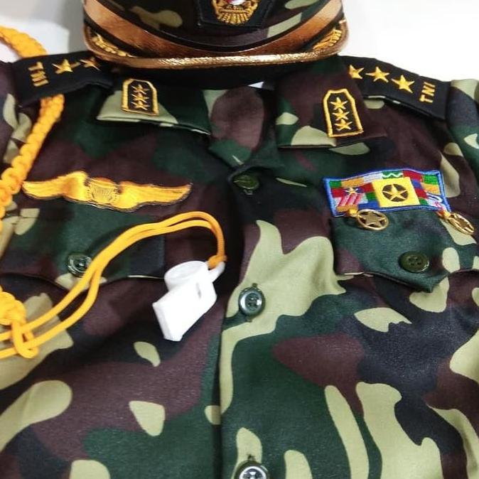 terlaris Baju Seragam Profesi Anak ABRI , TNI  / Baju Seragam Karnaval TK SD SMP ( COWOK  )  MERK KI