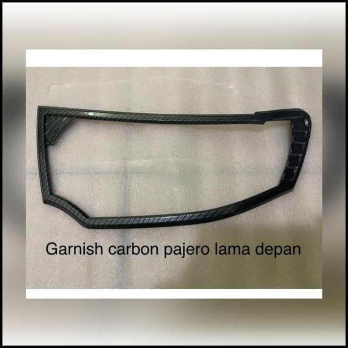 TERBARU GARNISH LAMPU DEPAN CARBON PAJERO LAMA 