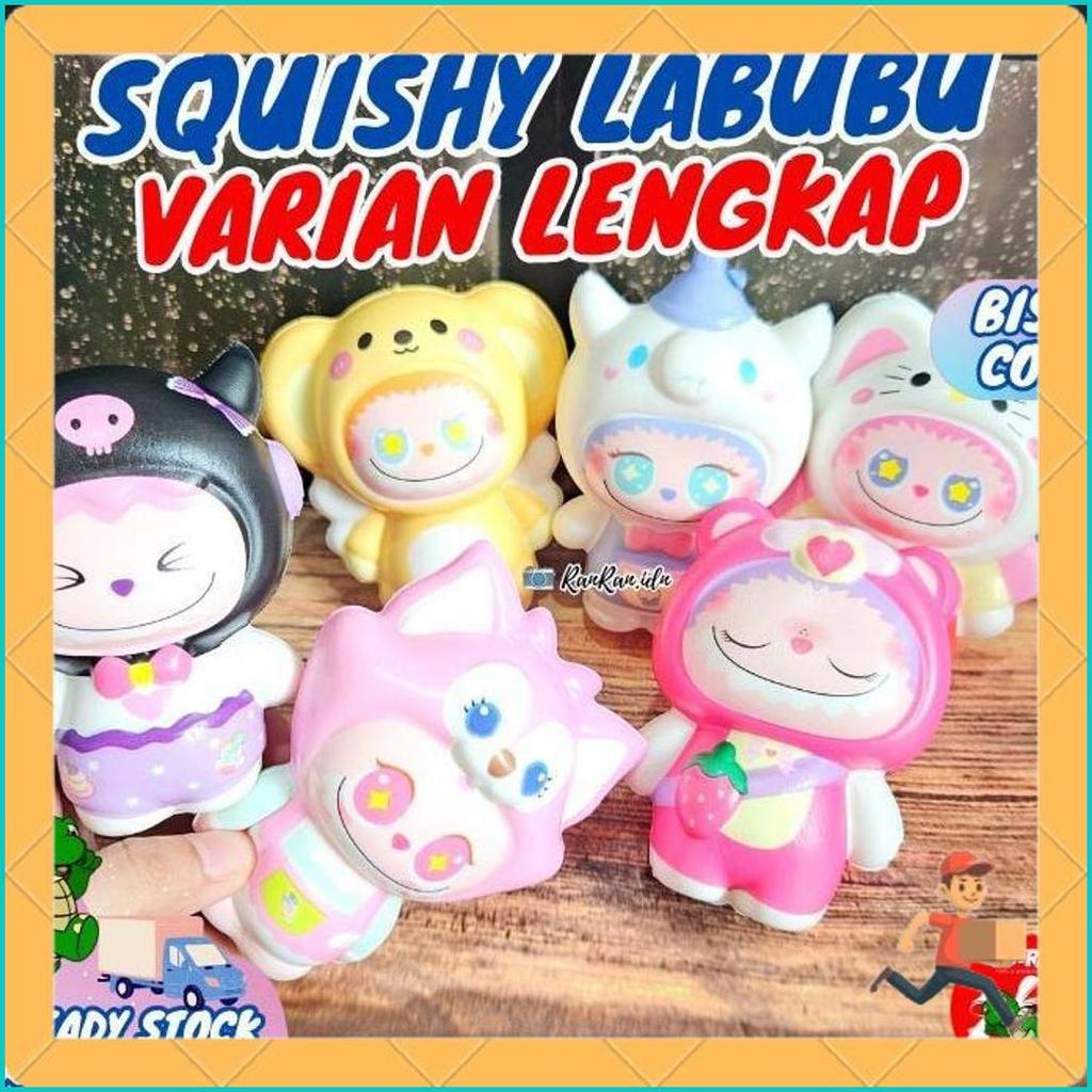 Squishy Labubu Costum Sanrio/ Labubu Dan Sanrio Squishy/Squishy Murah/Squishy Lucu Sanrio Menarik