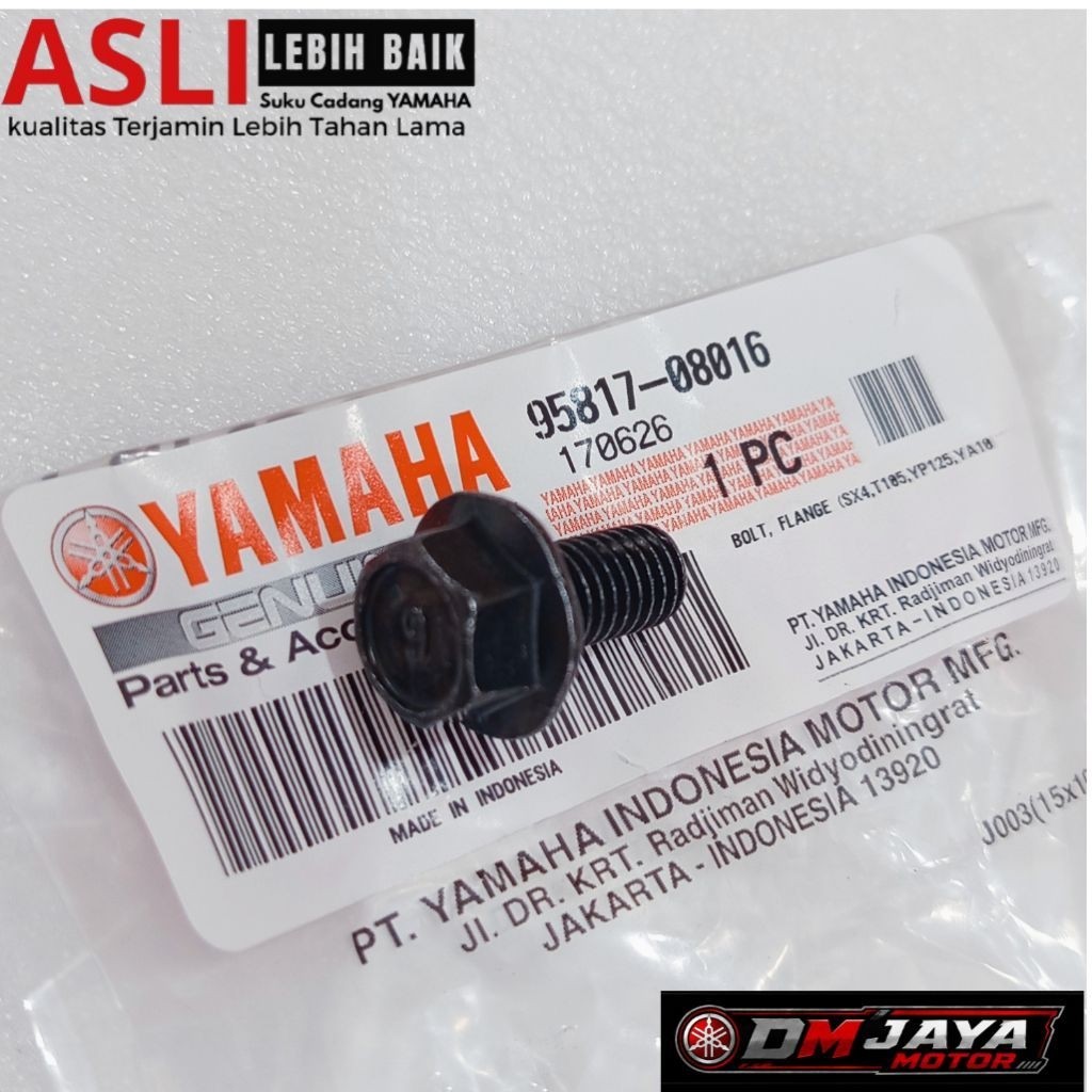 BAUT GANTUNGAN KNALPOT BAGIAN BAWAH RX KING ORIGINAL YAMAHA | 95817-08016