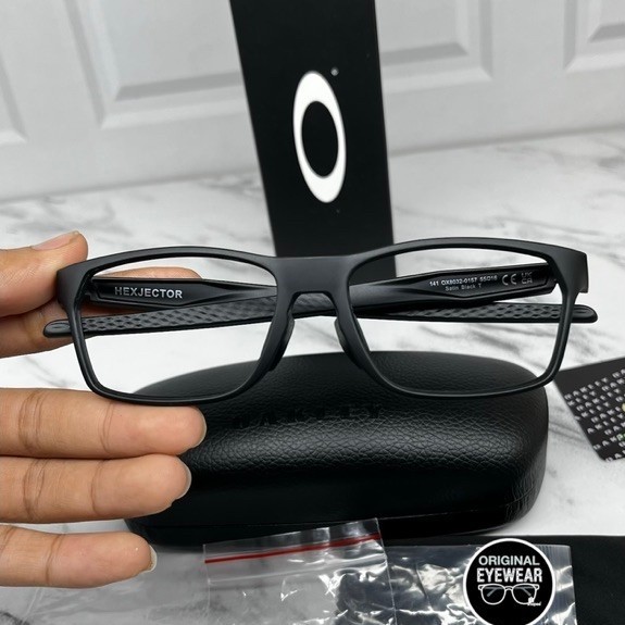 OAKLEY Hexjector OX8032 Original - Kotak Tipis Ringan Bisa Minus Interchangeable Nose Pad Kacamata  