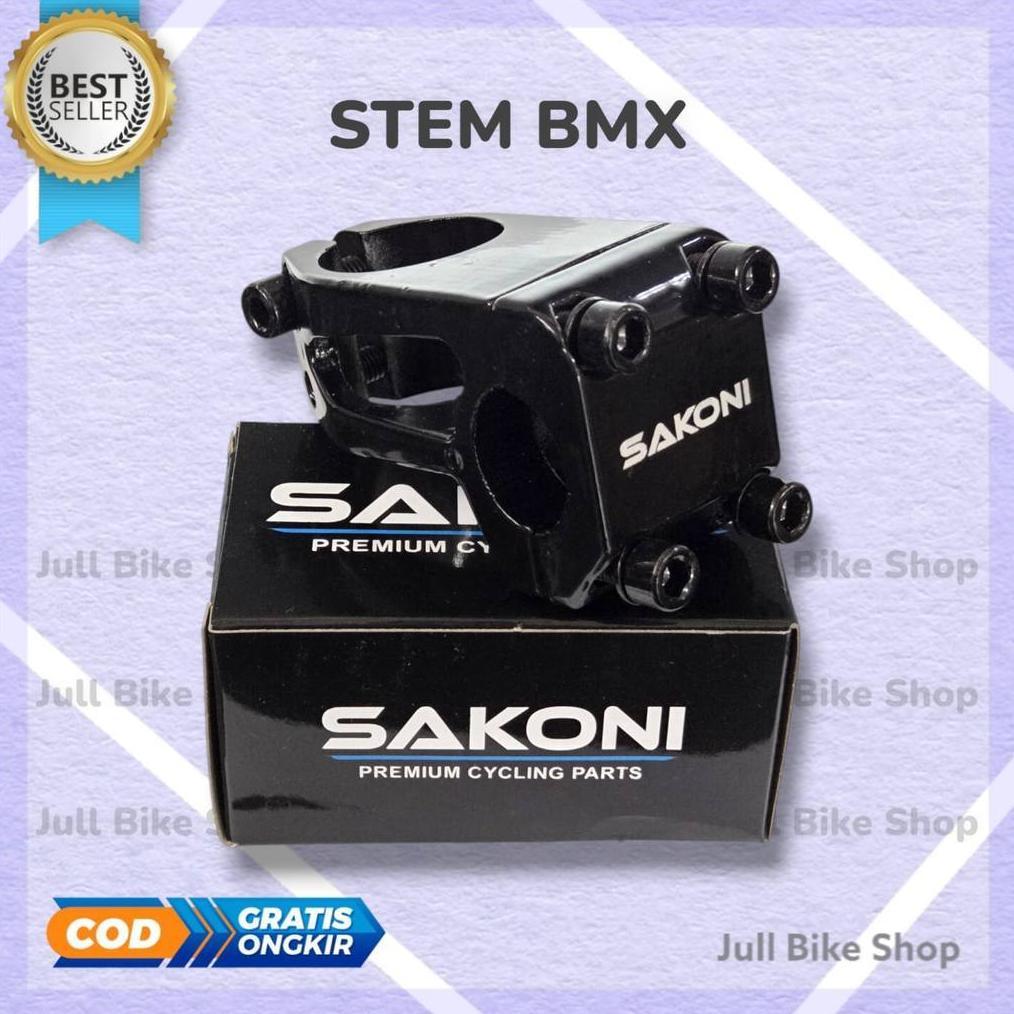 bahandy stem bmx pacific sakoni oversize 28.6mm stang 22.2mm aluminium alloy hitam head tiang penjep