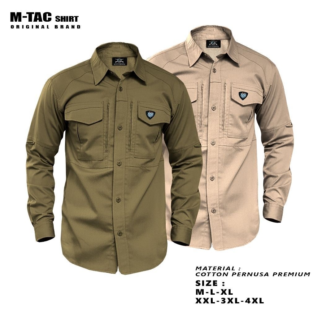 Kemeja Tactical M-TAC Original Pernusa Lengan Panjang pria