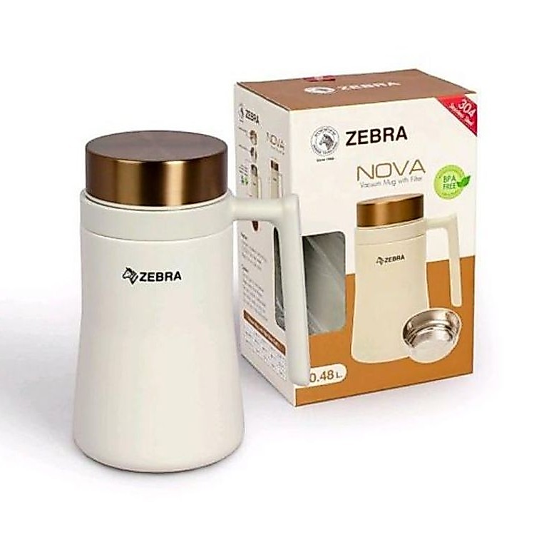 ZEBRA VACUUM MUG W/ FILTER NOVA 912737 GELAS MINUM TAHAN PANAS DINGIN