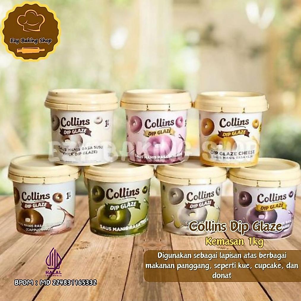 [ STAR ] Collins Dip Glaze 1kg - Coklat Dipping Glaze Topping Donat / Pisang Nugget Cheese