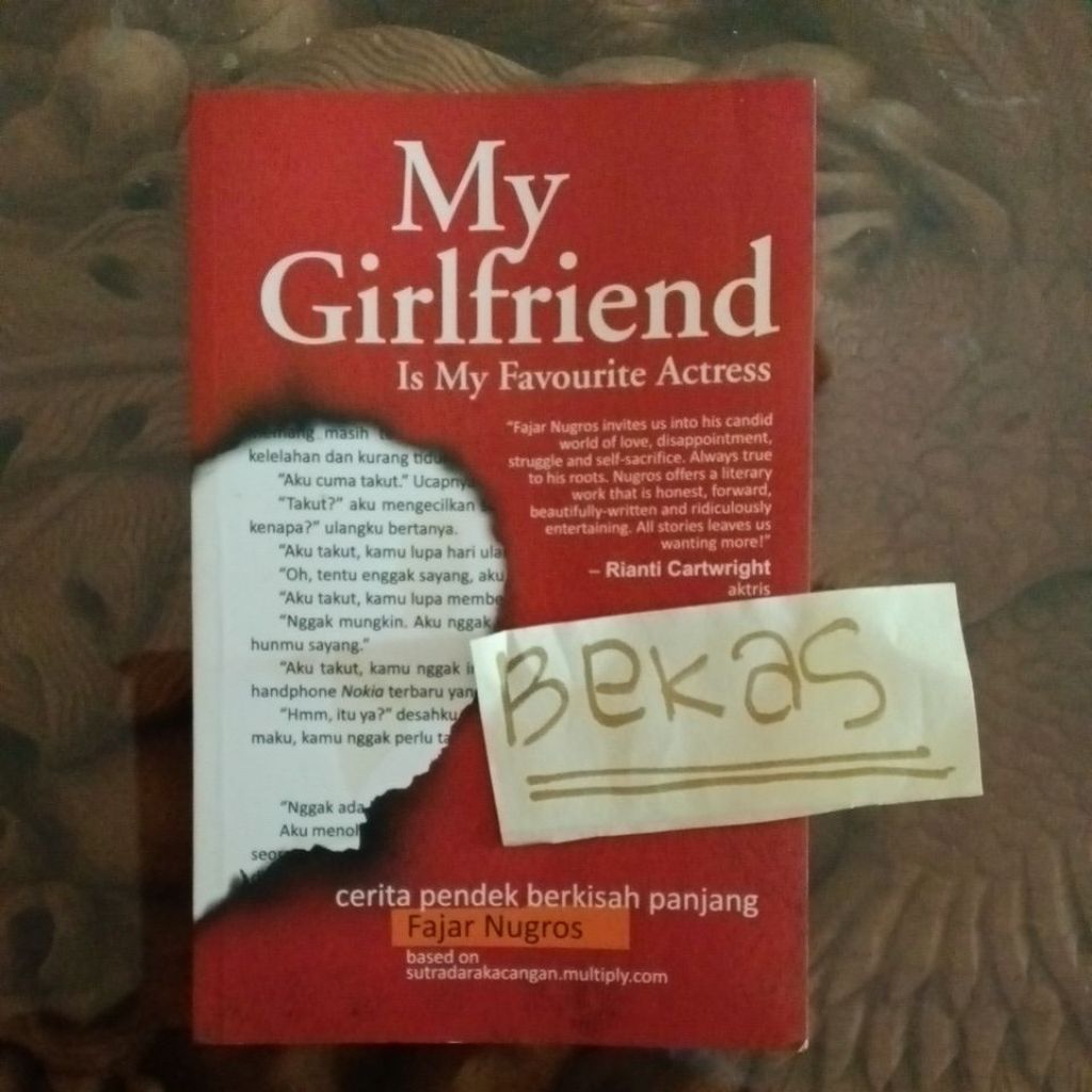 BUKU BEKAS - My girlfriend is my favourite actress Fajar Nugros