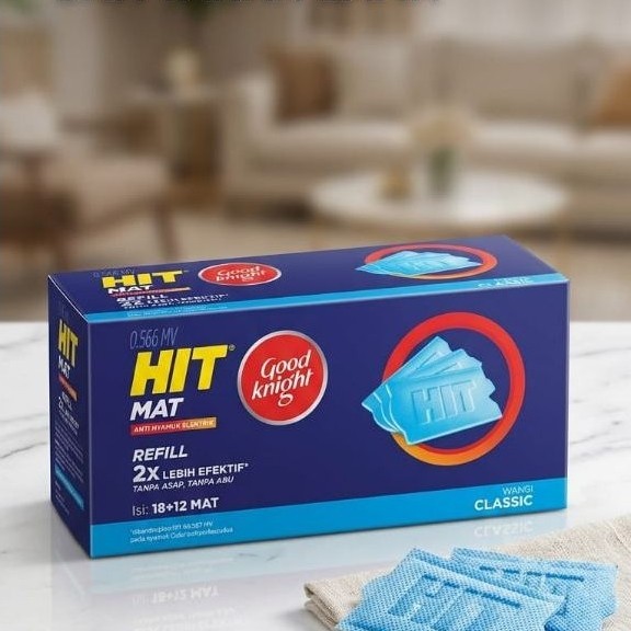 Hit Mat Anti Nyamuk Elektrik - 48+12 Keping Classic, Tanpa Asap dan Abu