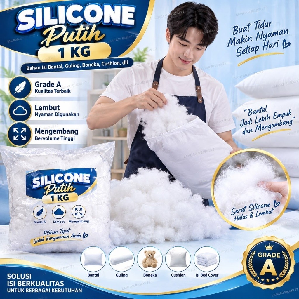 silikon dakron kiloan / dakron / bantal dakron / bantal silikon / isi bantal dakron