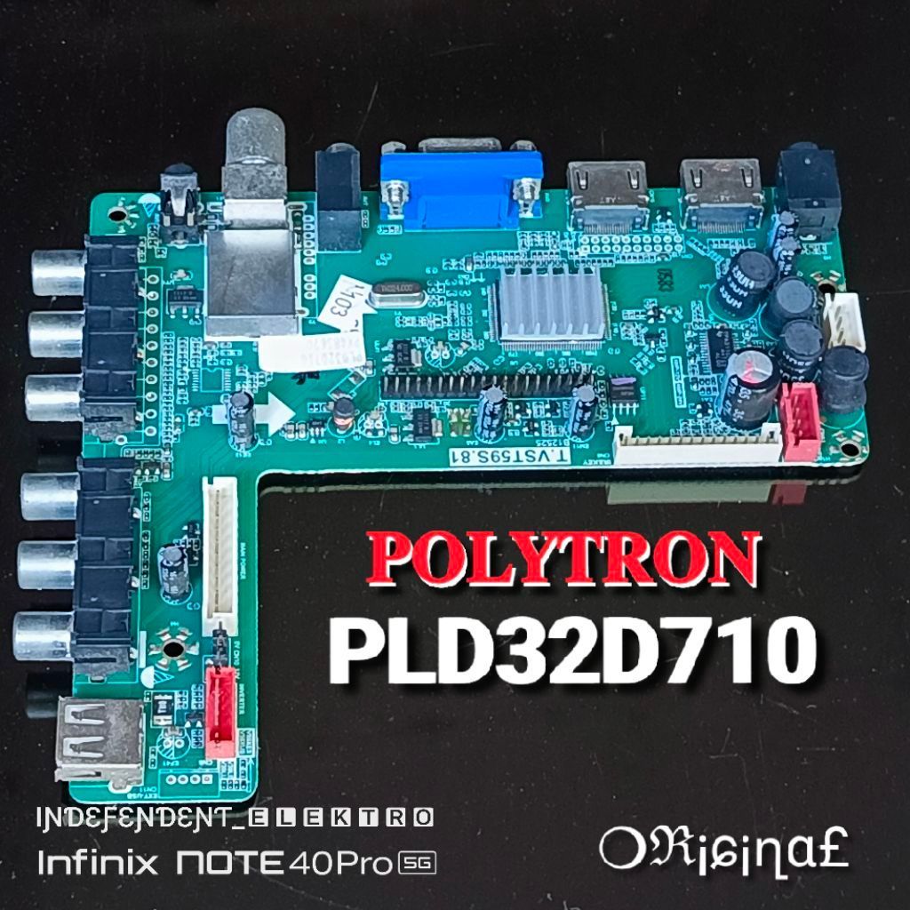 Mainboard Polytron PLD32D710   mesin tv Polytron PLD 32D710  MB Polytron pld32d710   modherboar Poly
