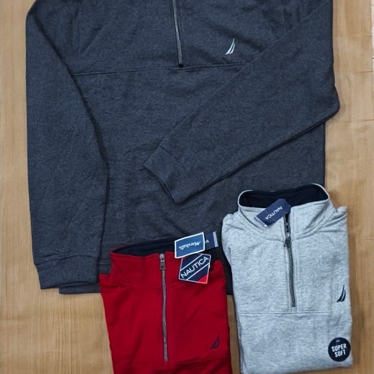 hoodie half zipper dewasa Nautica