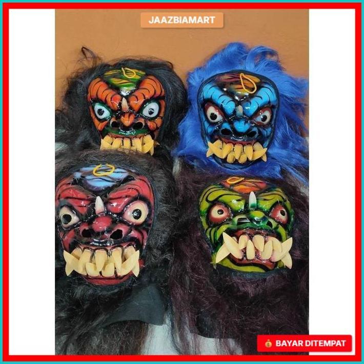 READY Topeng gedruk Buto Ijo / Topeng Gedruk Bahan Mika Topeng Rampak Buto