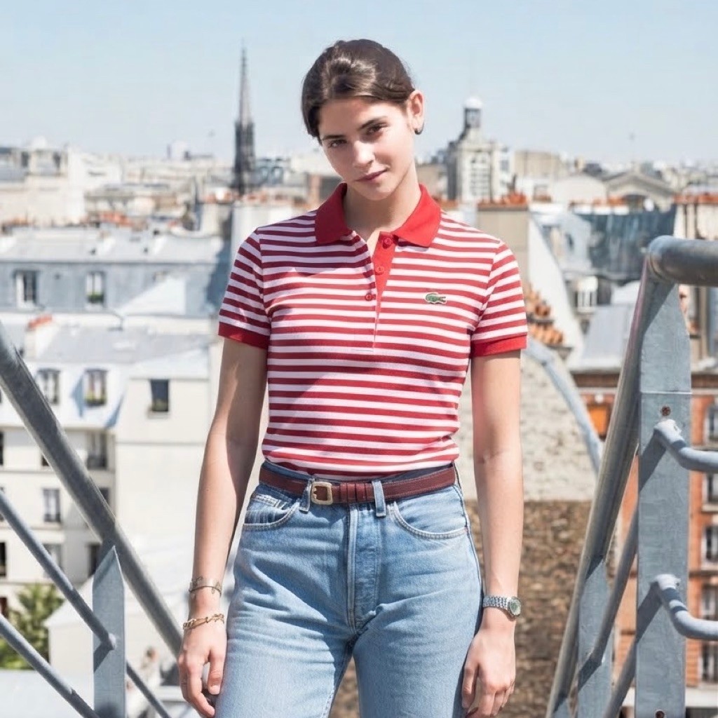 Kaos Polo Stripe Lacoste Second