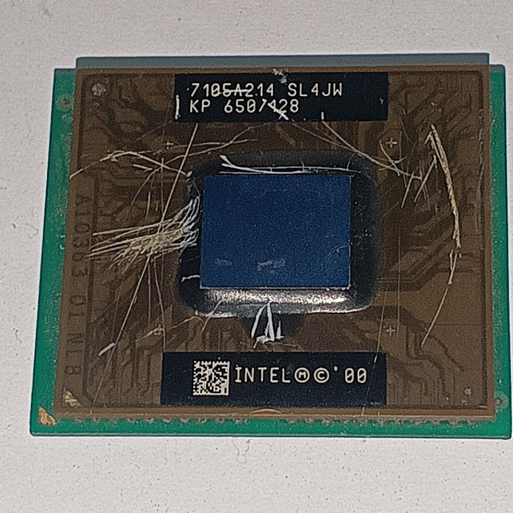 Prosesor Jadul Rusak Pentium 3 Jarum Pin Micron bahan lebur Emas