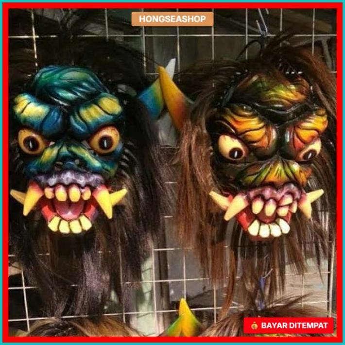 PROMO Topeng Buto Gedruk / Topeng Buto Rampak / Topeng Buto Ijo / Topeng Gedrug Mika Rambut Panjang