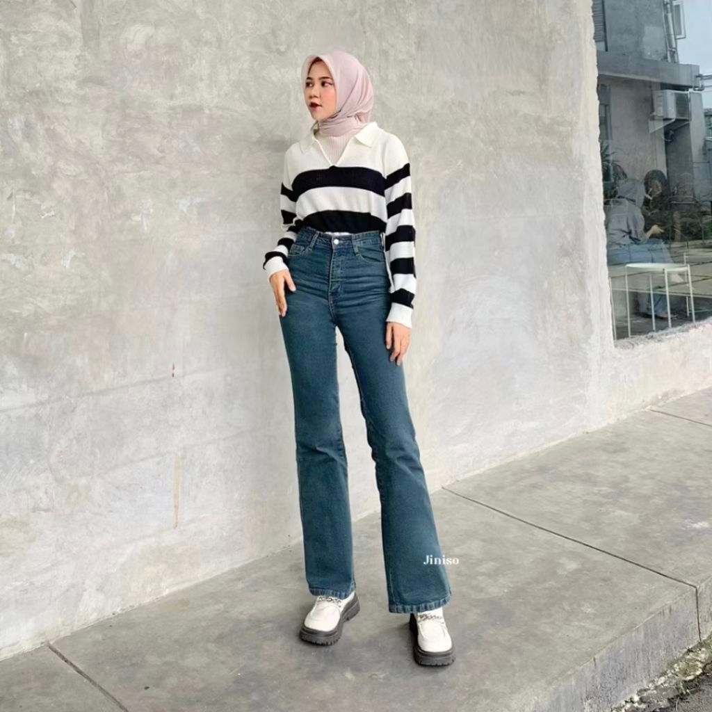 PL - Celana JINISO JEANS strech cutbray