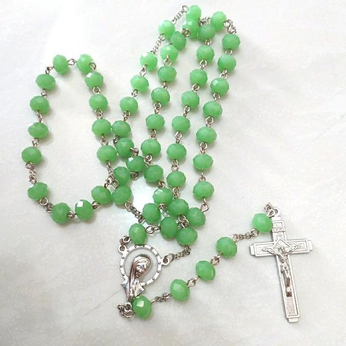Rosario Kristal 8m" Kalung Rosario kristal Rosario