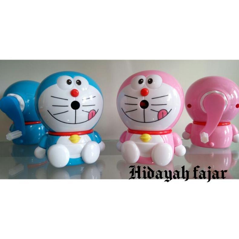 Atknesia - Serutan Pensil - Serutan Putar Otomatis - Rautan Meja Doraemon Ready Stock