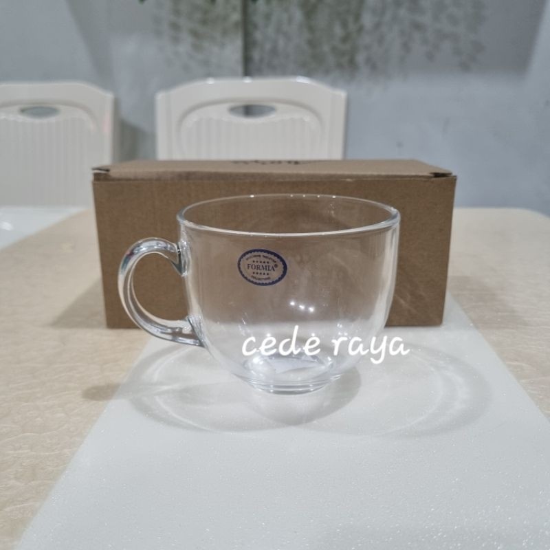cangkir / mug kopi kaca jumbo formia 35cl / 350 ml