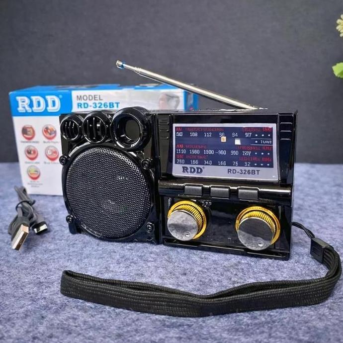 Rdd Rd-326bt Radio Bluetooth Multifungsi Speaker Portabel | Promo Speaker Radio Portable Fm Am Sw Us