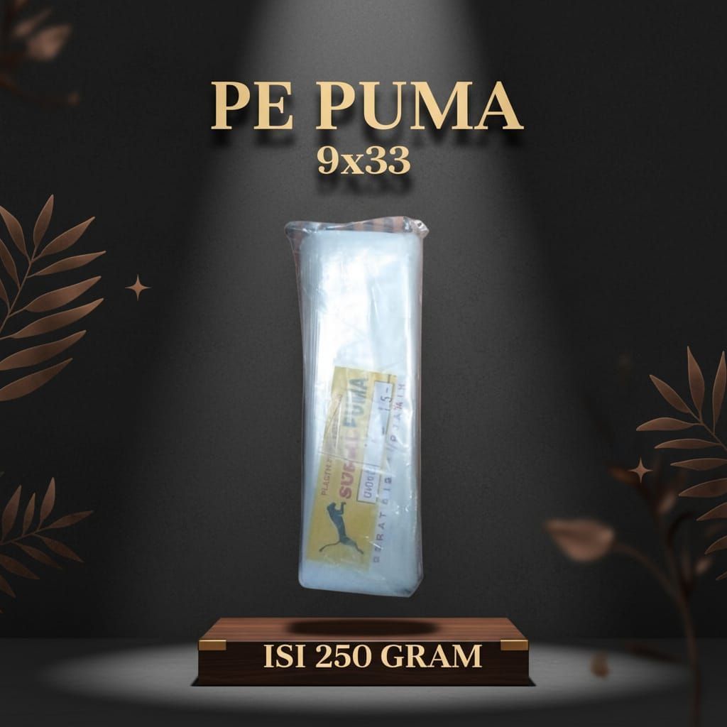 Plastik PE Puma 9x33 Es Batu Panjang Tebal 03