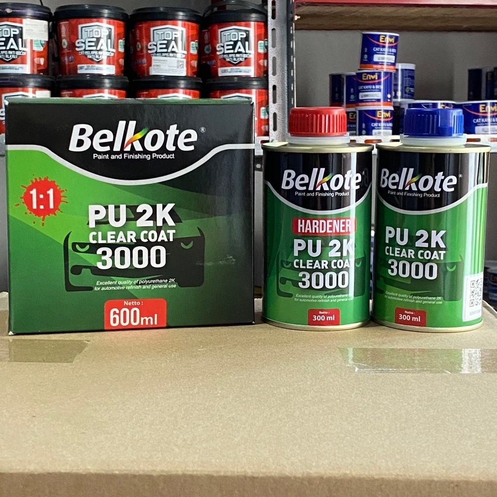 Belkote PU 2K Clear Coat 3000 600ml (Clear Gloss) / Clear PU 2K 3000