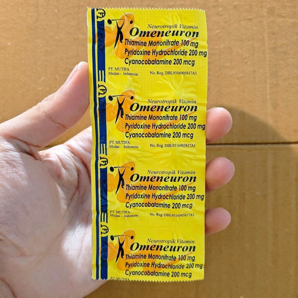 Omeneuron Vitamin Saraf B1 B6 B12 Original | Untuk Kesemutan Kebas Pegal Linu & Kesehatan Saraf