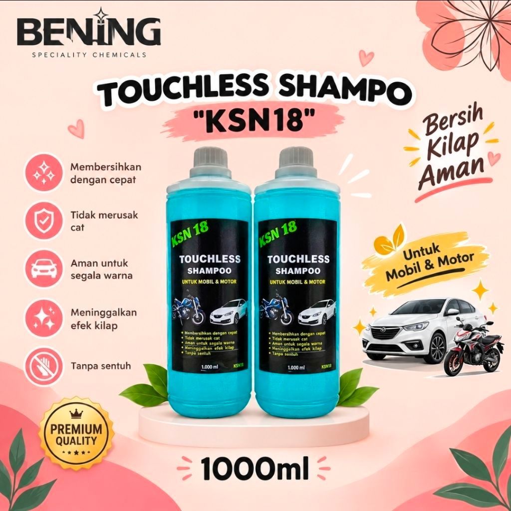 Touchless Shampoo anti sentuh KSN18, shampo touchless premium mobil motor