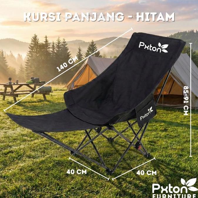 PXTON KURSI LIPAT CAMPING OUTDOOR PORTABLE KURSI GUNUNG BANGKU LIPAT GARANSI 5 TAHUN BAHAN KUAT RING